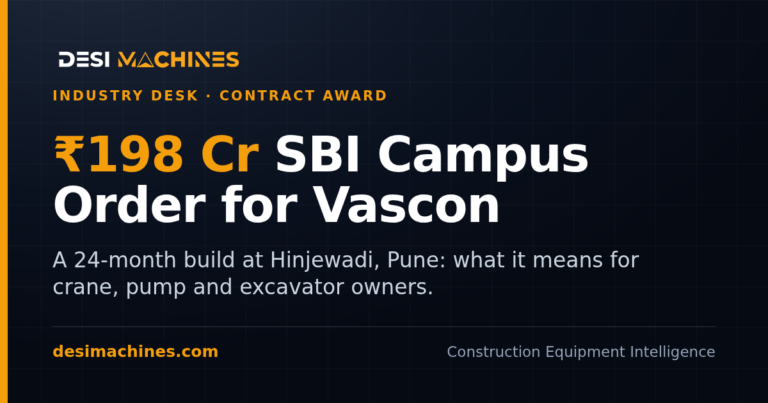 Vascon Engineers Wins Rs 198 Crore SBI Order for Hinjewadi Campus in Pune
