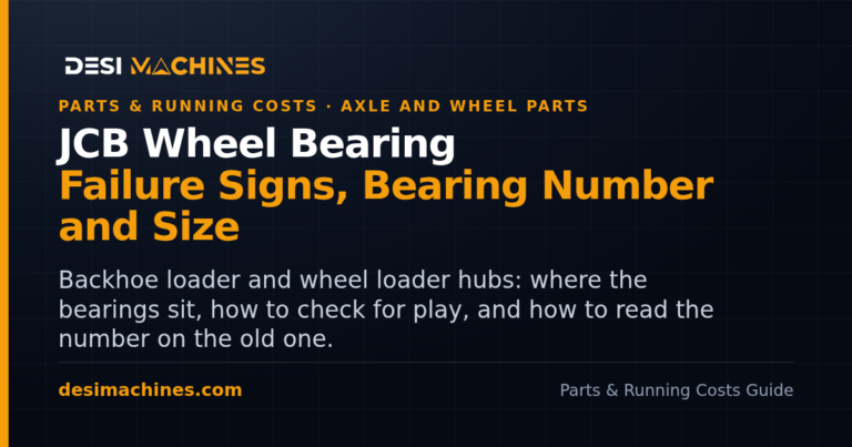 Wheel Bearings on Backhoe Loaders (JCB) and Wheel Loaders: Failure Signs, Bearing Number and Size
